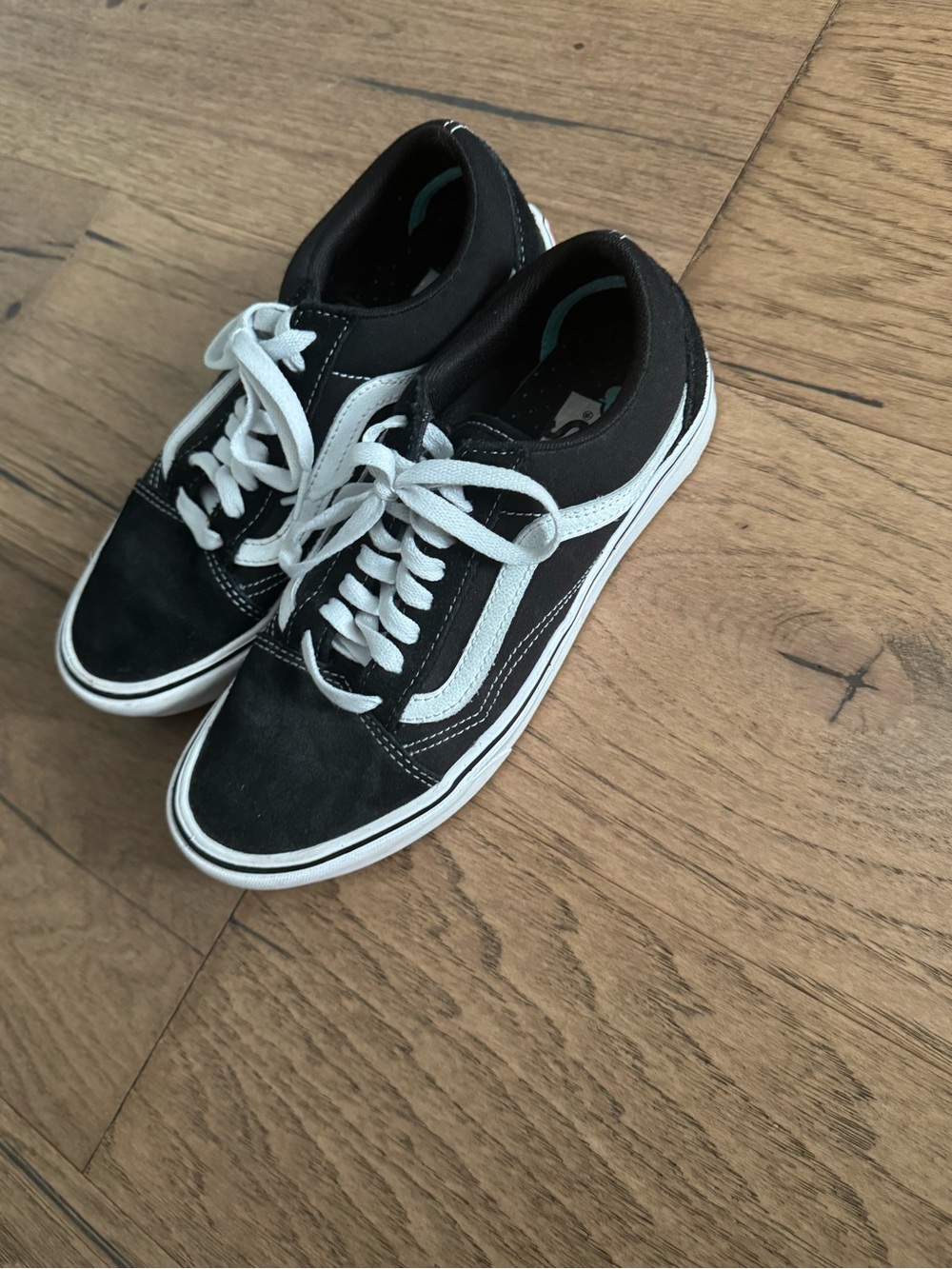 Vans Black and White Old Skool Low-Top Sneakers